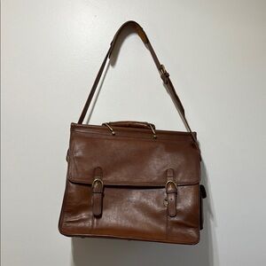 Vintage Classic Brown Leather Men's Briefcase‎